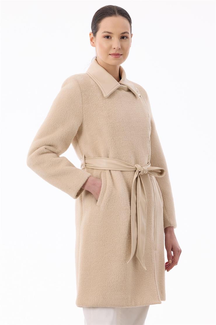 Deri Kombinli Tay Kaban BEJ