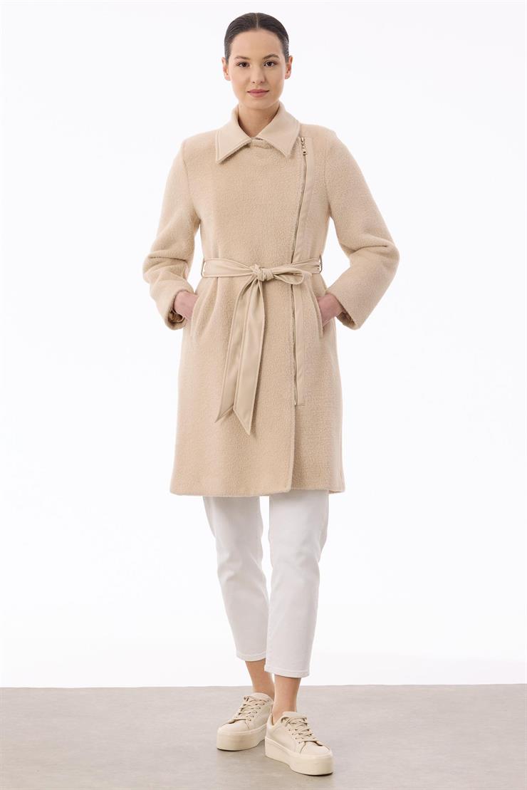 Deri Kombinli Tay Kaban BEJ