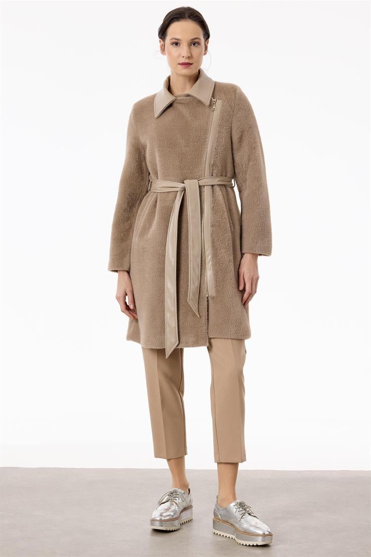 Deri Kombinli Tay Kaban VİZON