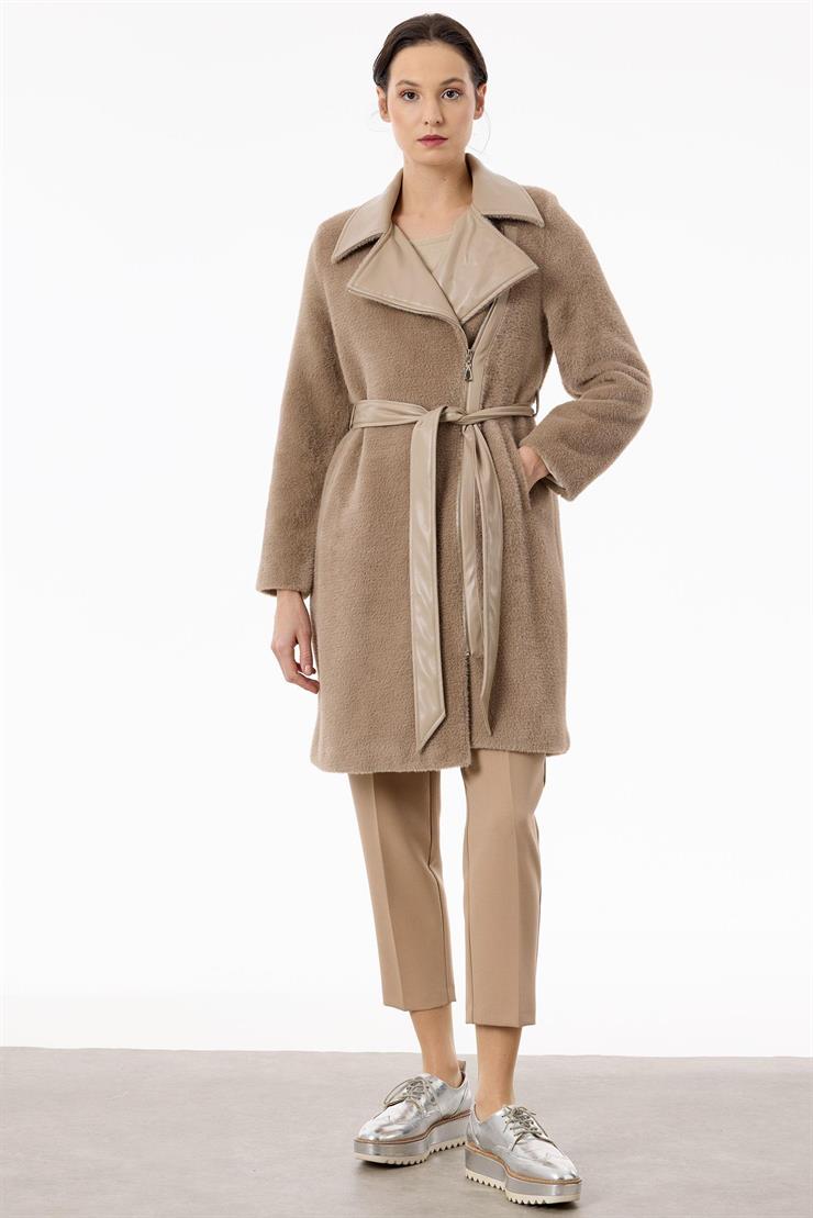 Deri Kombinli Tay Kaban VİZON