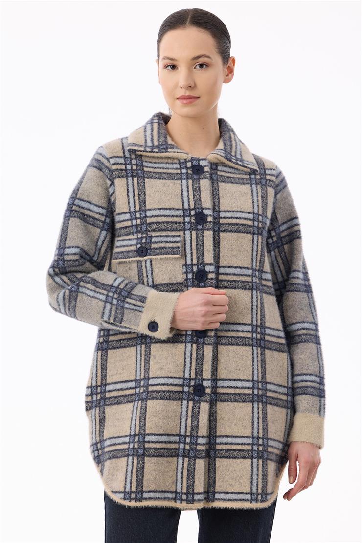 Ekose Desenli Mink Kaban BEJ