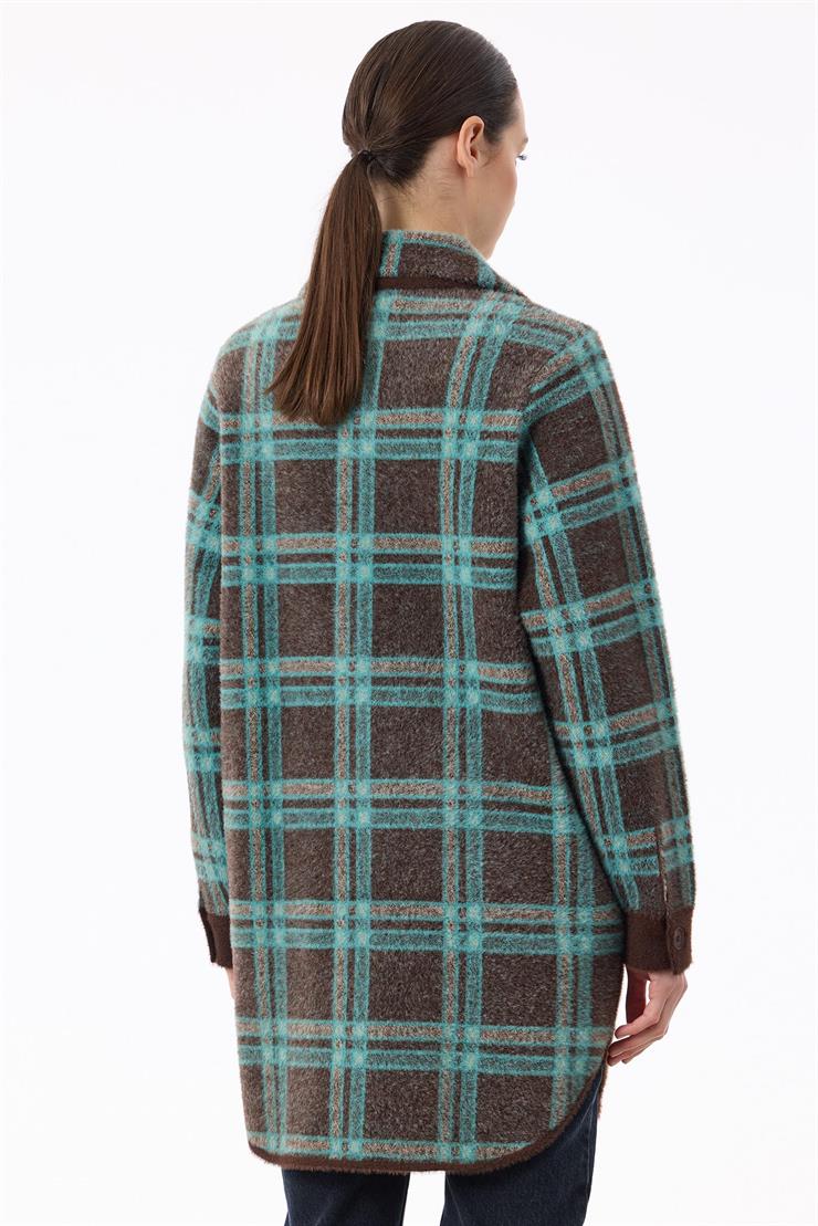 Ekose Desenli Mink Kaban KAHVE