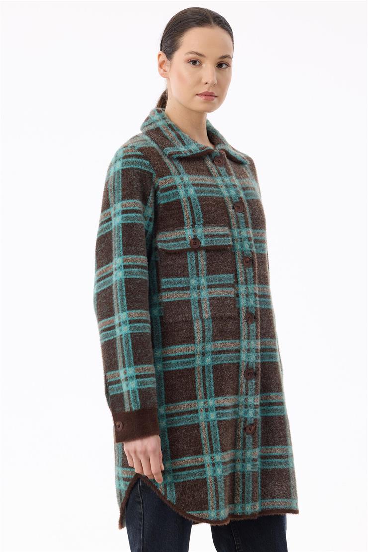 Ekose Desenli Mink Kaban KAHVE