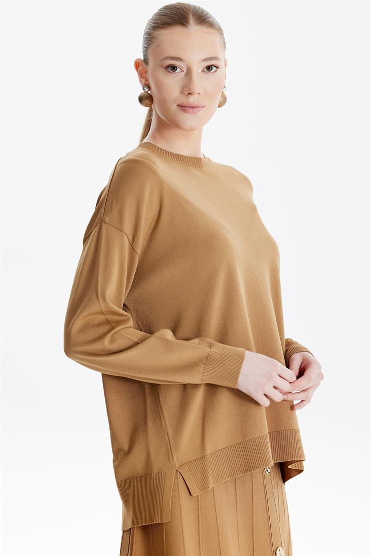 Eteği Düğmeli Rayon Takım CAMEL