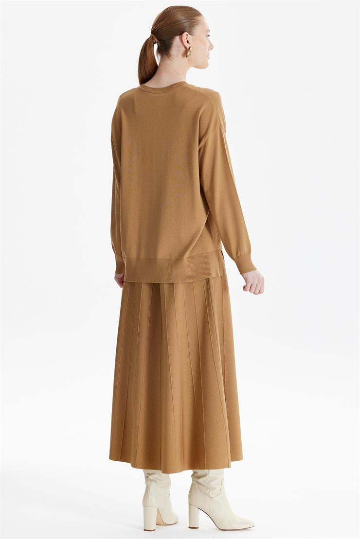 Eteği Düğmeli Rayon Takım CAMEL