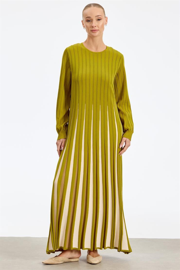 Etekleri Renk Geçişli Elbise ASİT