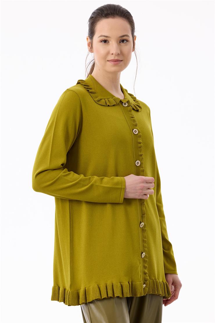 Fırfır Detaylı Rayon Hırka ASİT