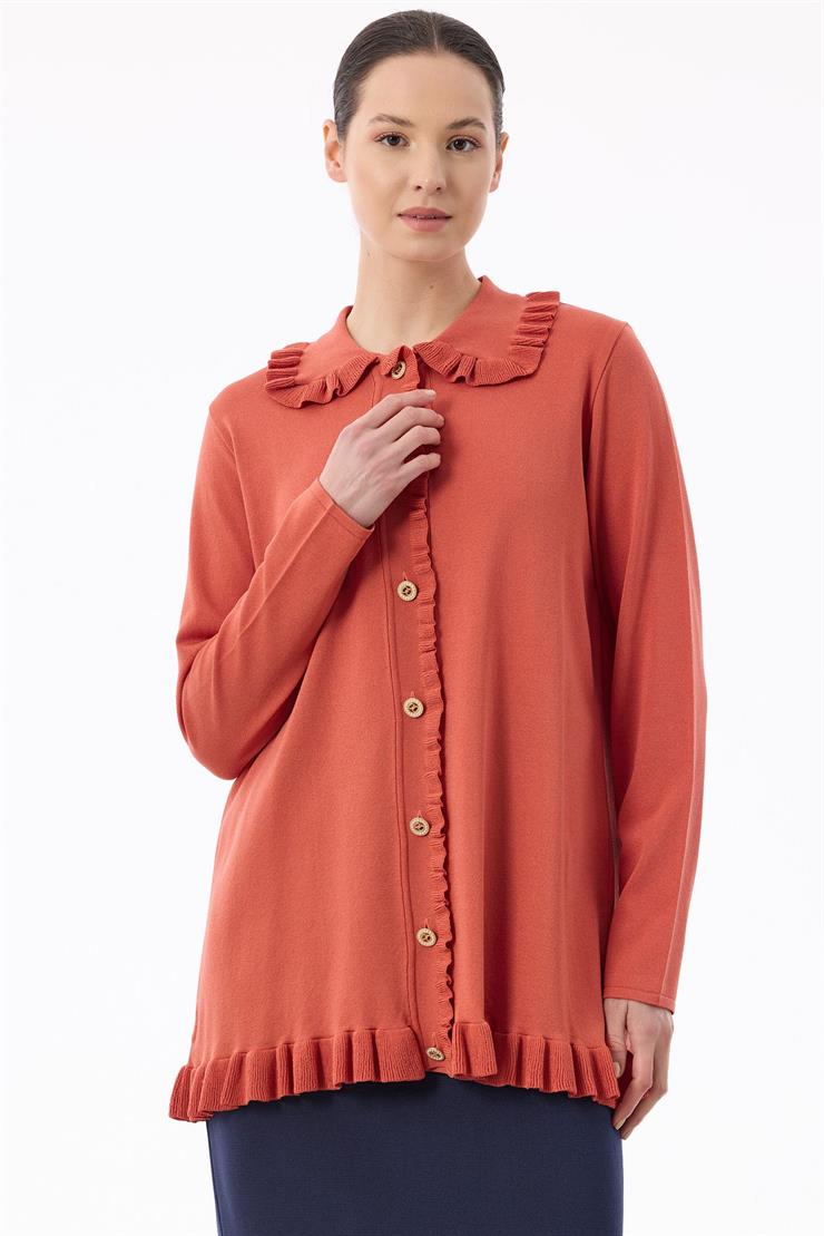 Fırfır Detaylı Rayon Hırka SOMON