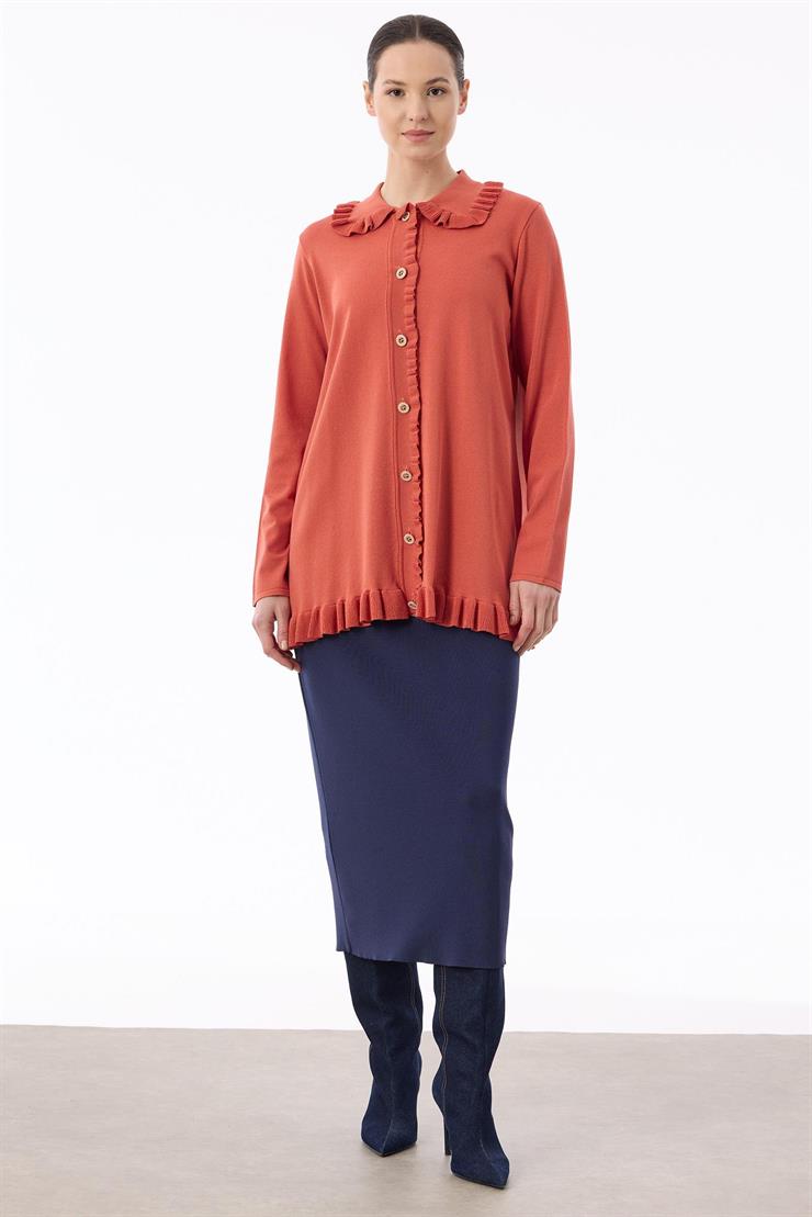 Fırfır Detaylı Rayon Hırka SOMON