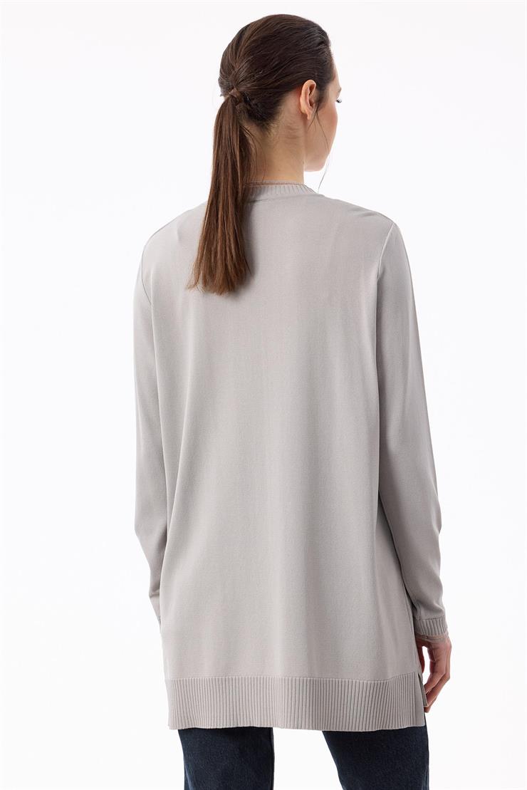 Fırfır Detaylı Rayon Tunik A.GRİ