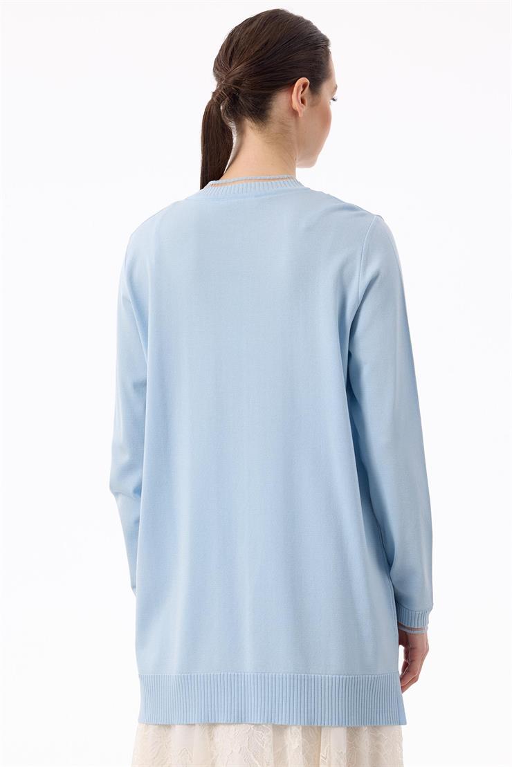 Fırfır Detaylı Rayon Tunik B.MAVİ