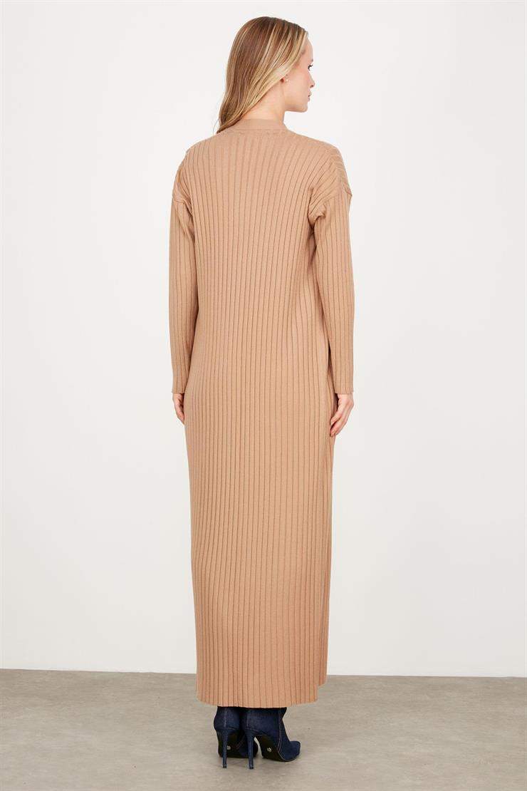 HIRKA KOMBİNLİ TRİKO ELBİSE CAMEL