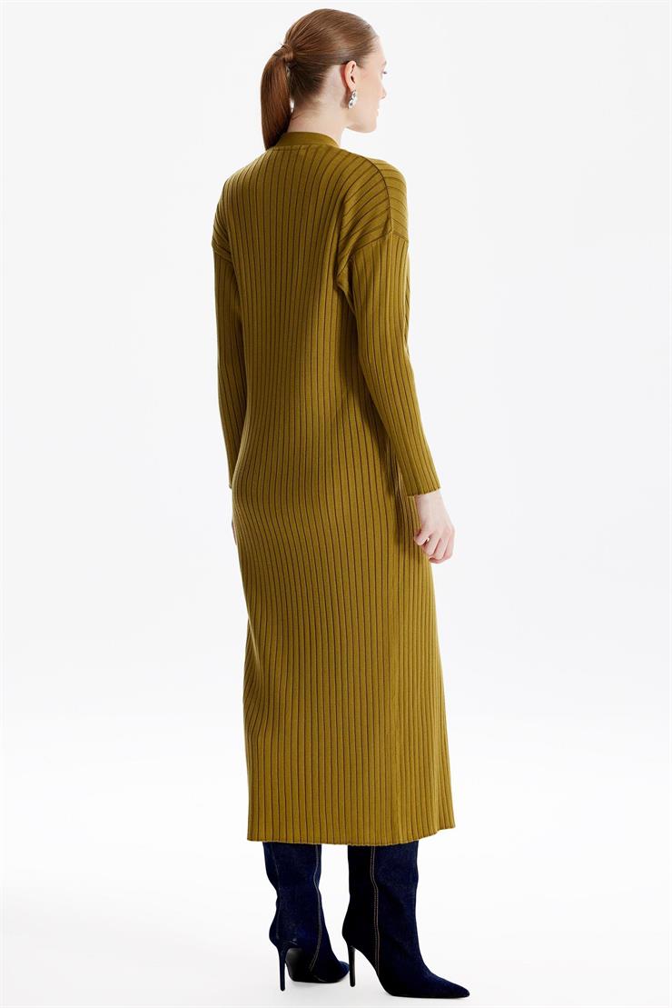 HIRKA KOMBİNLİ TRİKO ELBİSE OLİVE