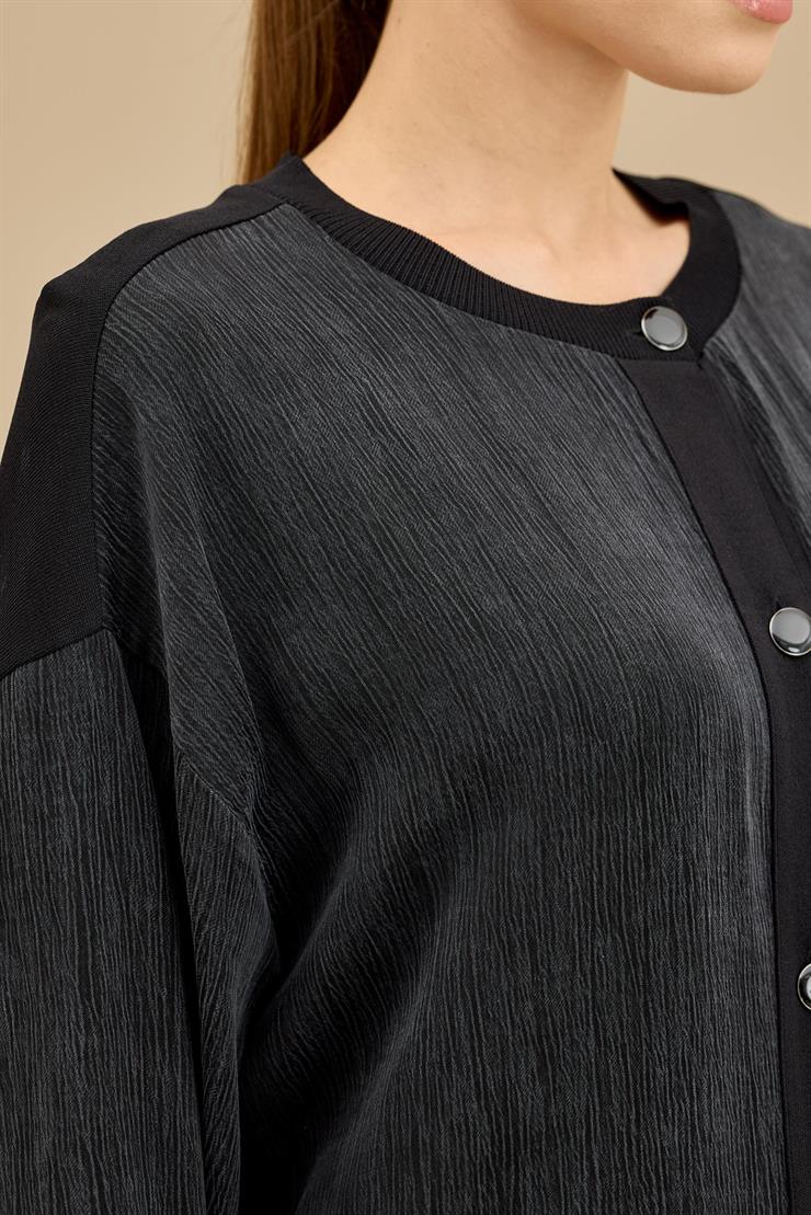 İçi Kolsuz Bluzlu 3lü Pantolonlu Takım SİYAH