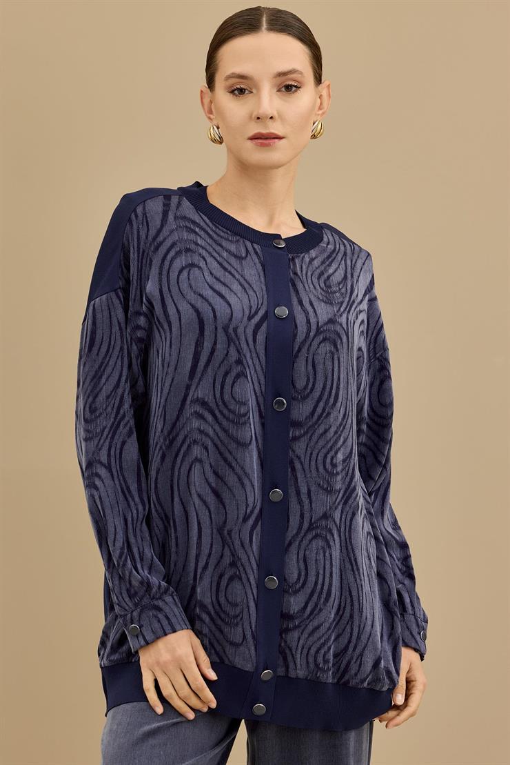 İçi Kolsuz Bluzlu Pantolonlu 3lü Set LACİVERT