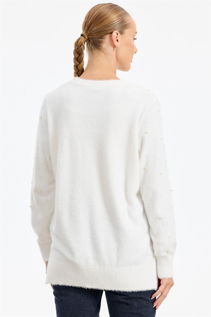 İnci Detaylı Triko Tunik EKRU