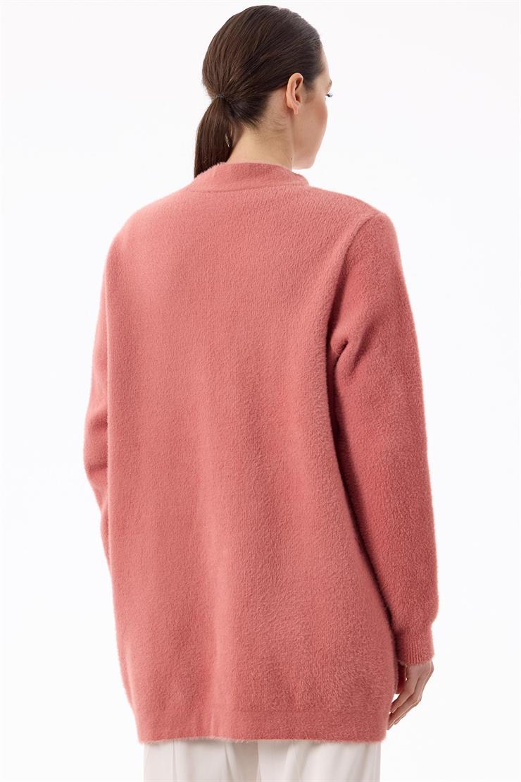 İnci Düğmeli Triko Hırka PEMBE