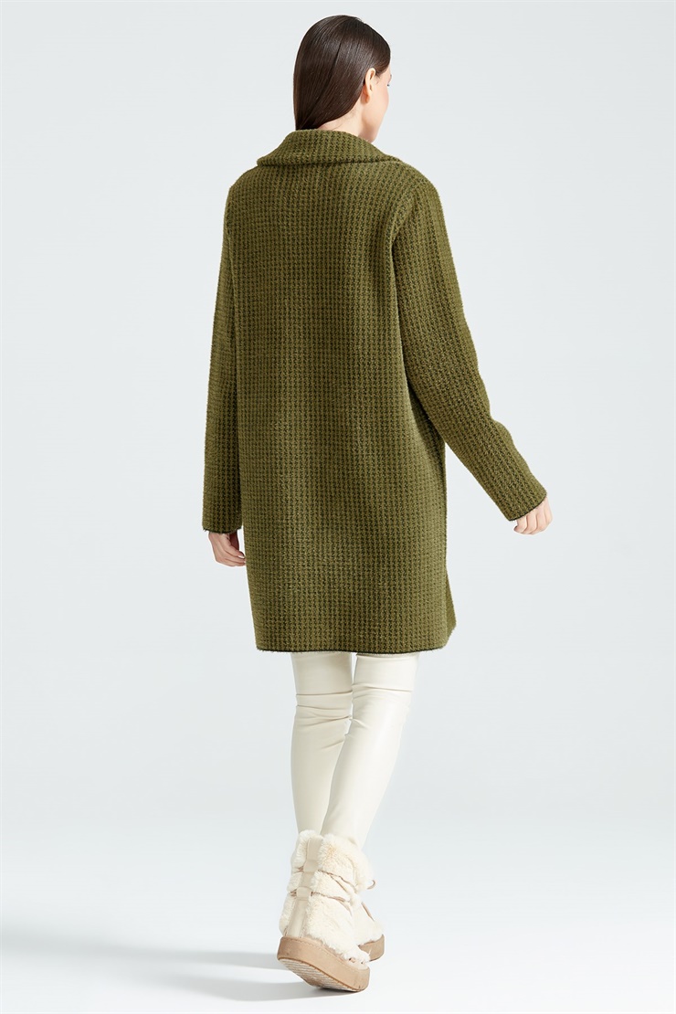 KAZAYAĞI DESENLİ MİNK  KABAN K.YEŞİL