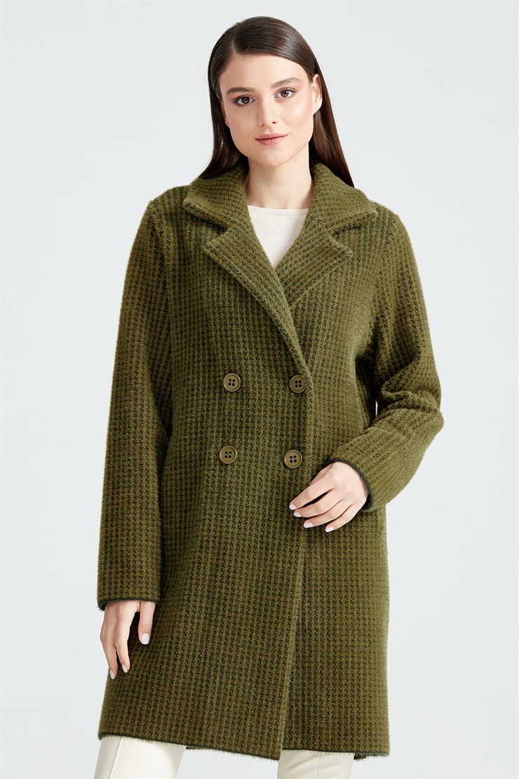 KAZAYAĞI DESENLİ MİNK  KABAN K.YEŞİL