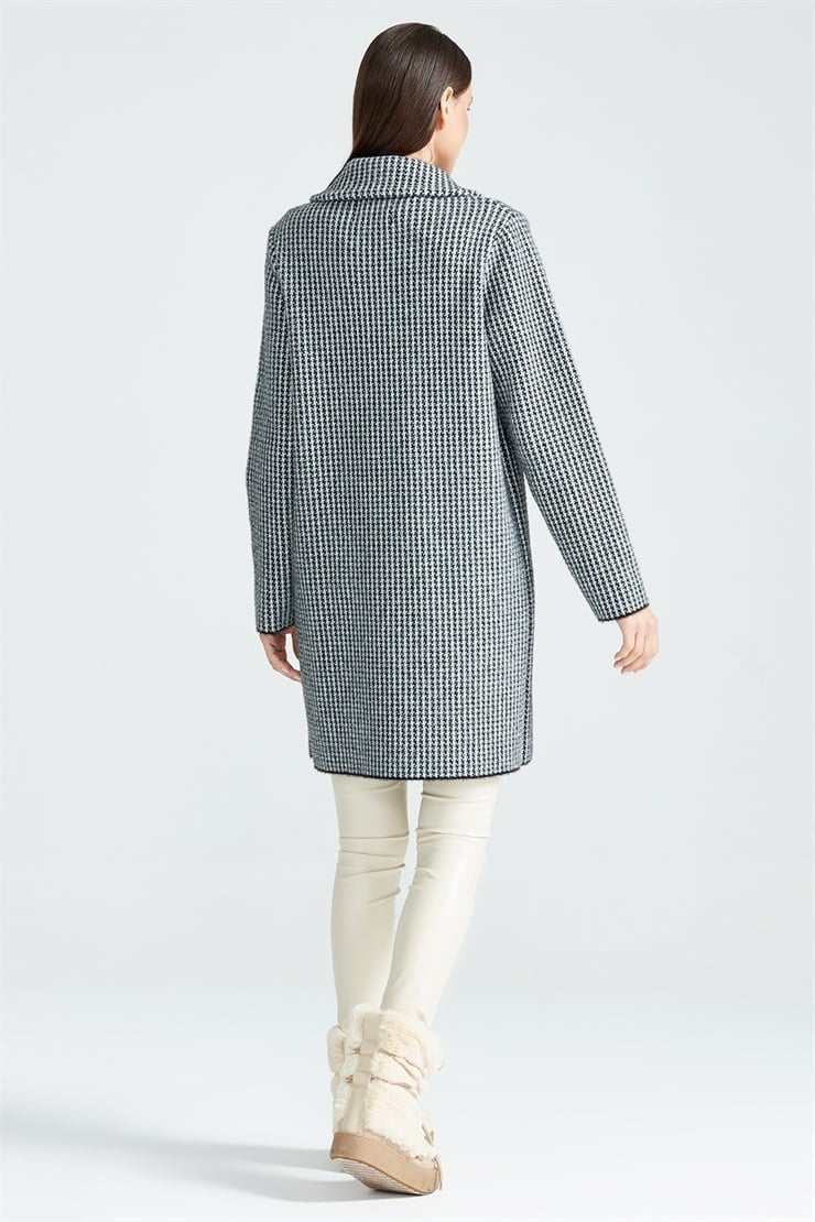 KAZAYAĞI DESENLİ MİNK  KABAN SİYAH