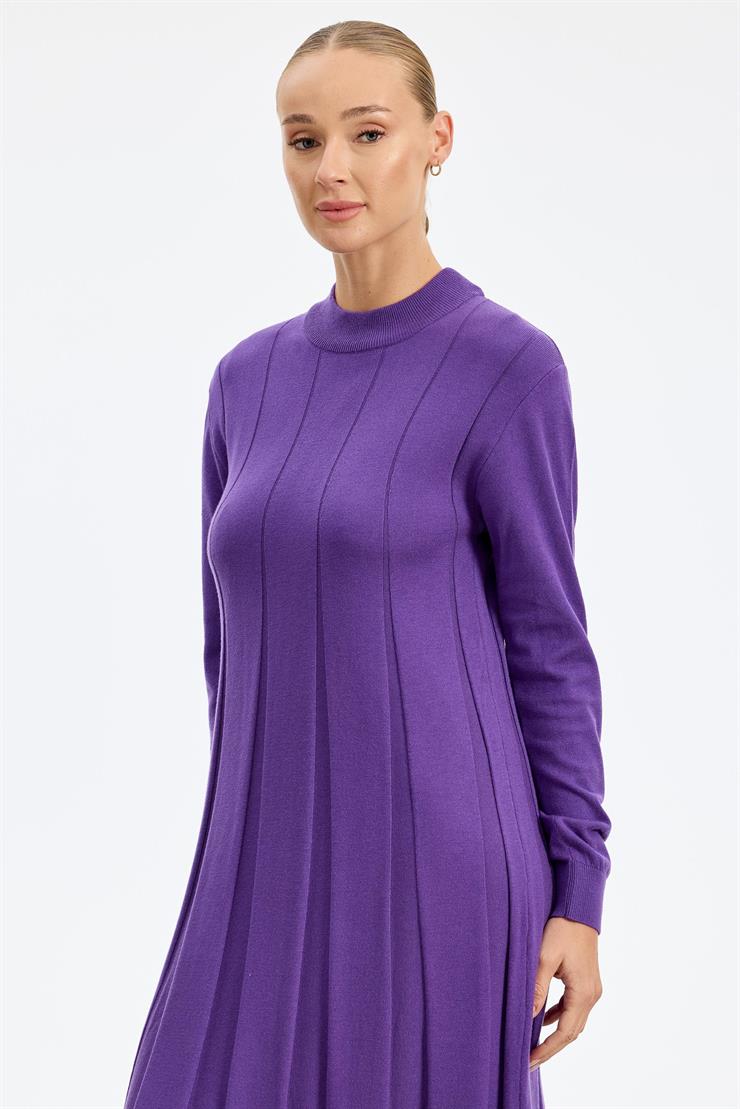 Kalın Piliseli Triko Elbise MOR