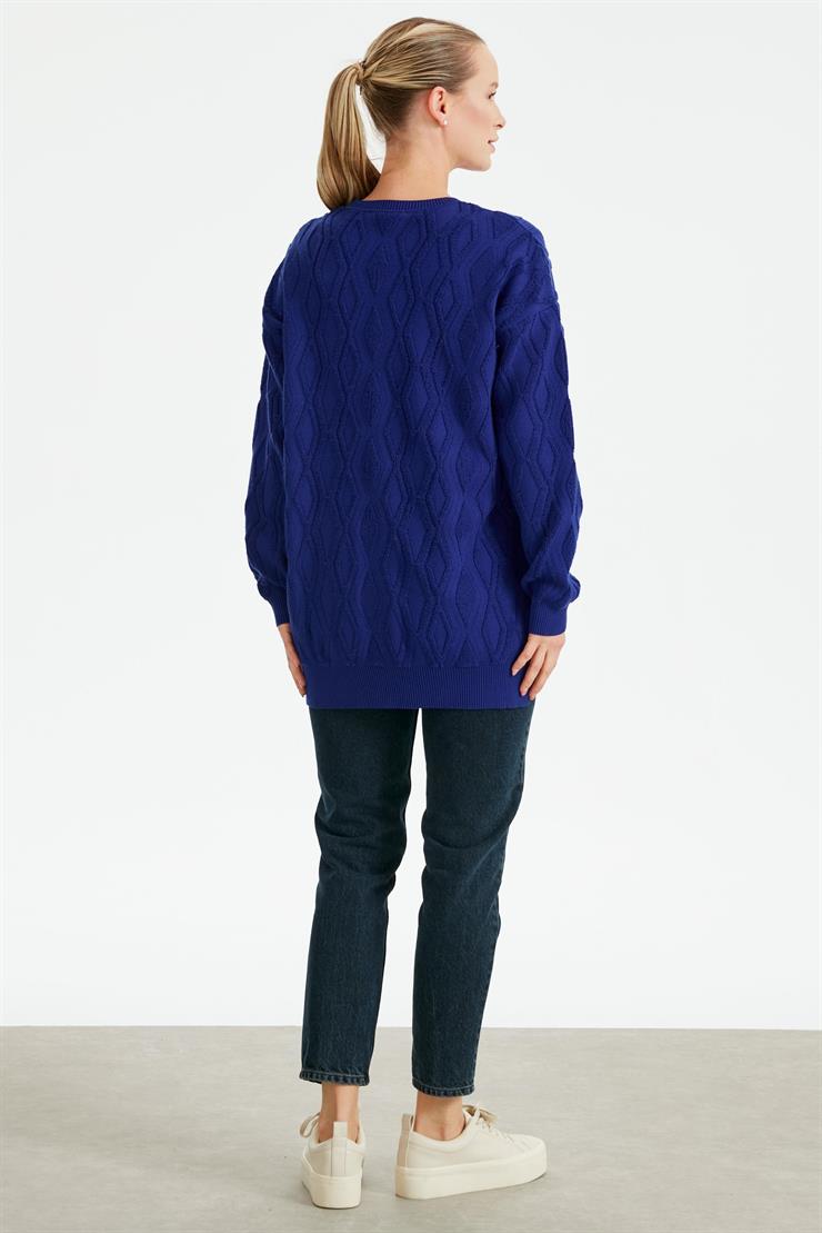 Kapartma Desenli Triko Tunik SAKS