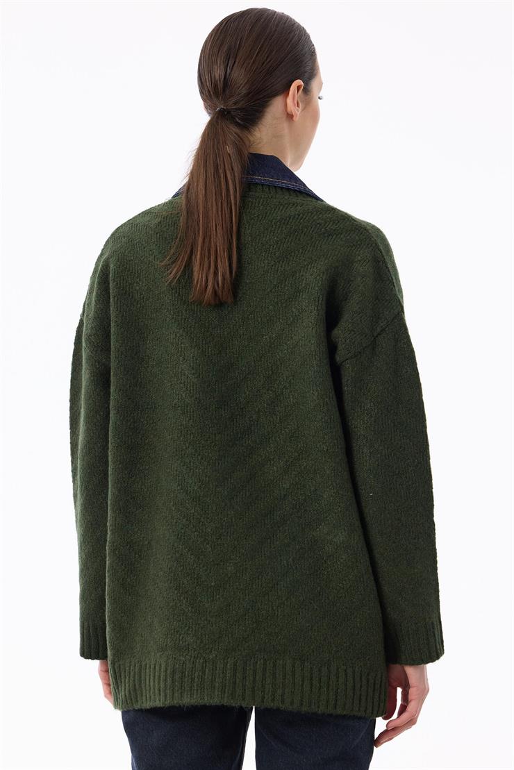 Kot Kombinli Cepli Hırka ZÜMRÜT