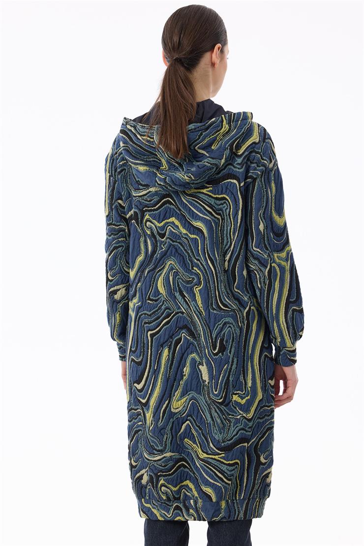 Kot Kombinli Önden Çıtçıtlı Giyçık PETROL