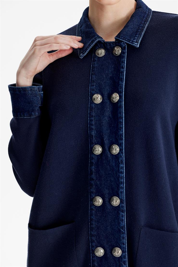 Kot Kombinli Triko Hırka LACİVERT