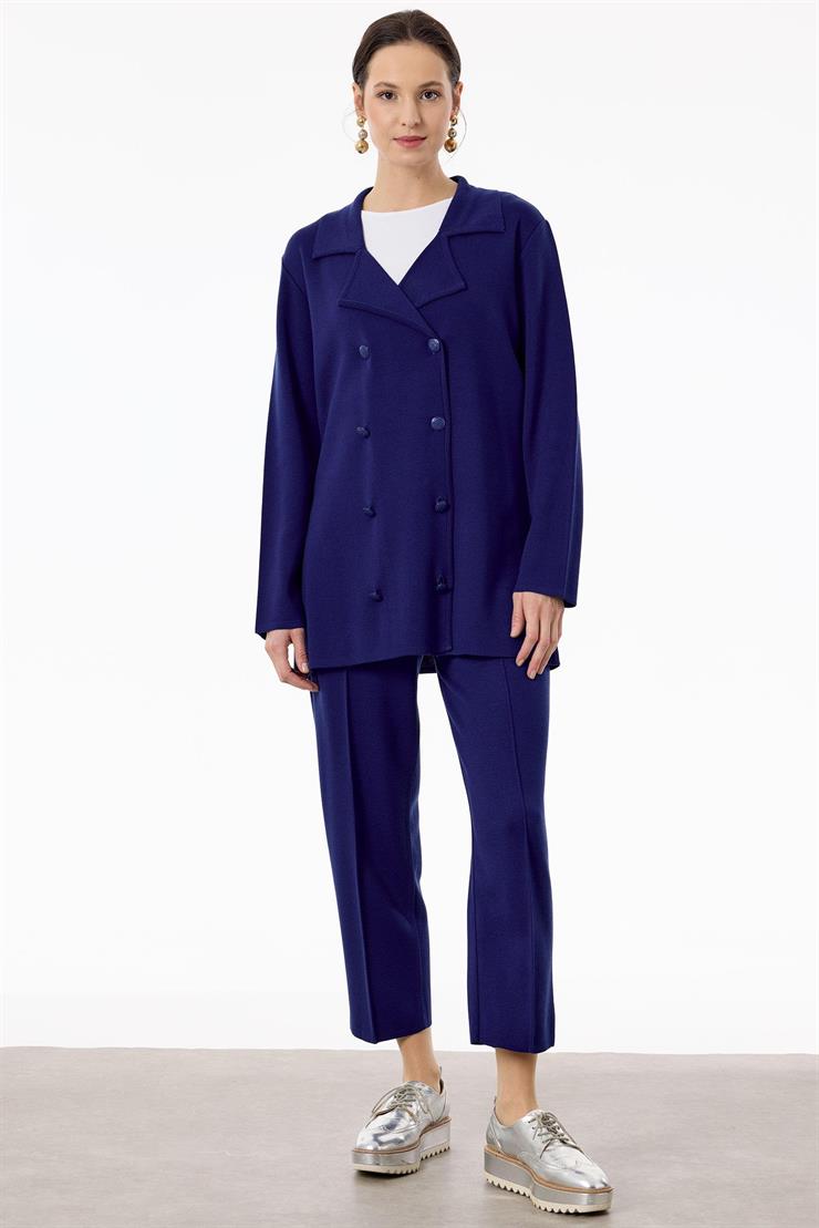 Kruvaze Ceket Pantolon Triko Takım SAKS