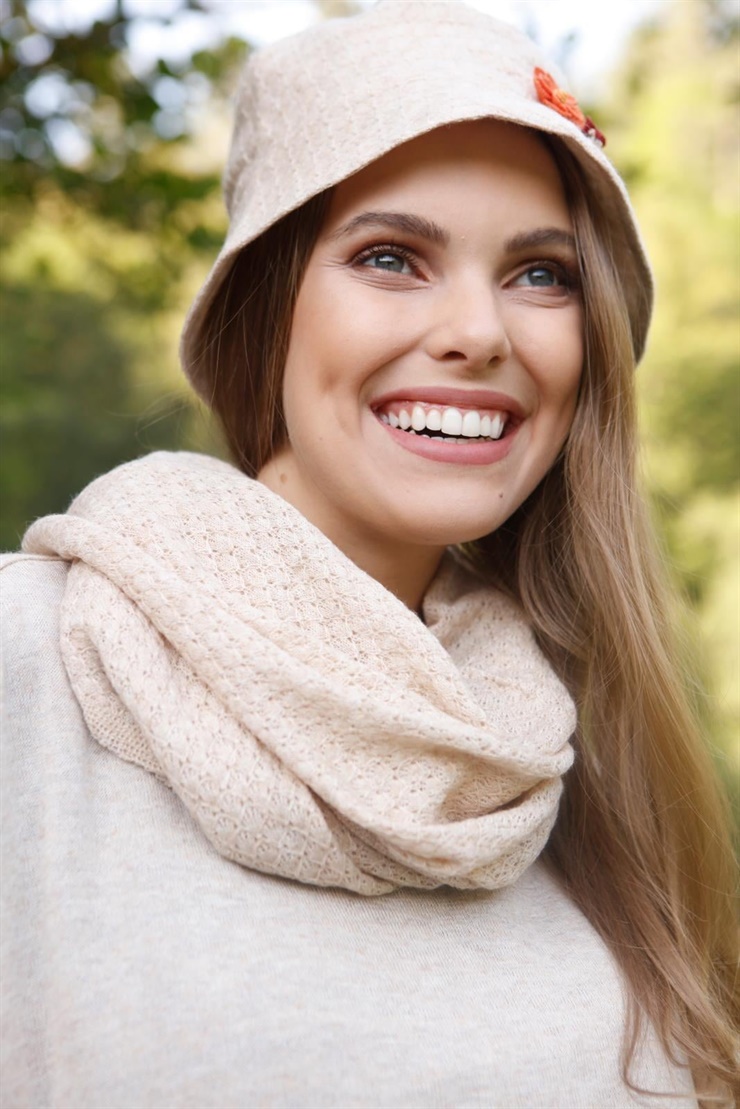 Mutlu Ertan Kadın 5006 ŞAL DIAMOND Vizon 5006