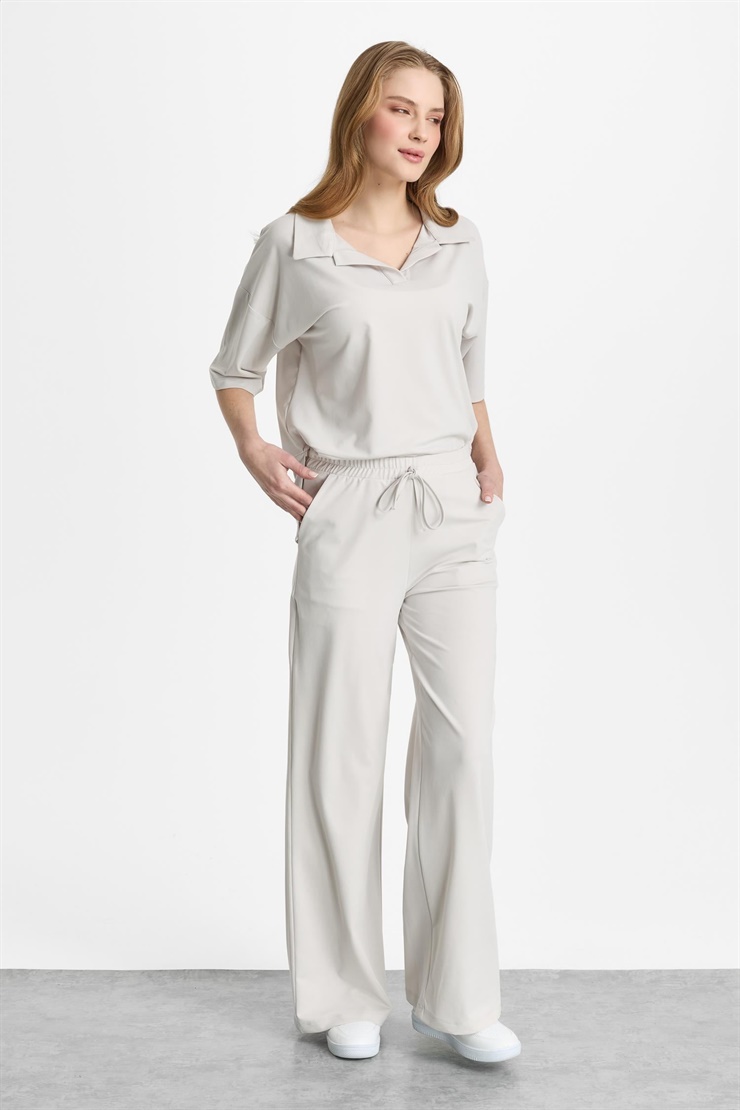 Mutlu Ertan Kadın Basic Pantolon Taş 30468