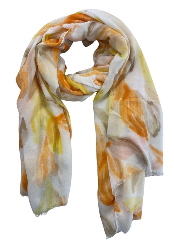 Mutlu Ertan Kadın Desenli Şal Sarı 30481