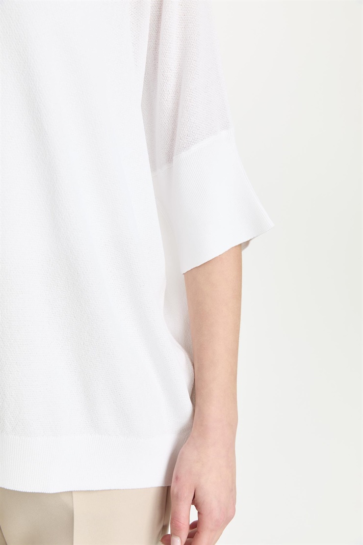 Mutlu Ertan Kadın Kapri Kol Triko Bluz Ekru 20315