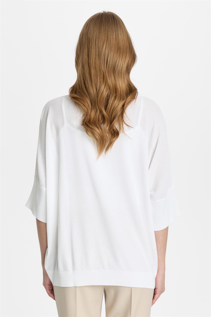 Mutlu Ertan Kadın Kapri Kol Triko Bluz Ekru 20315