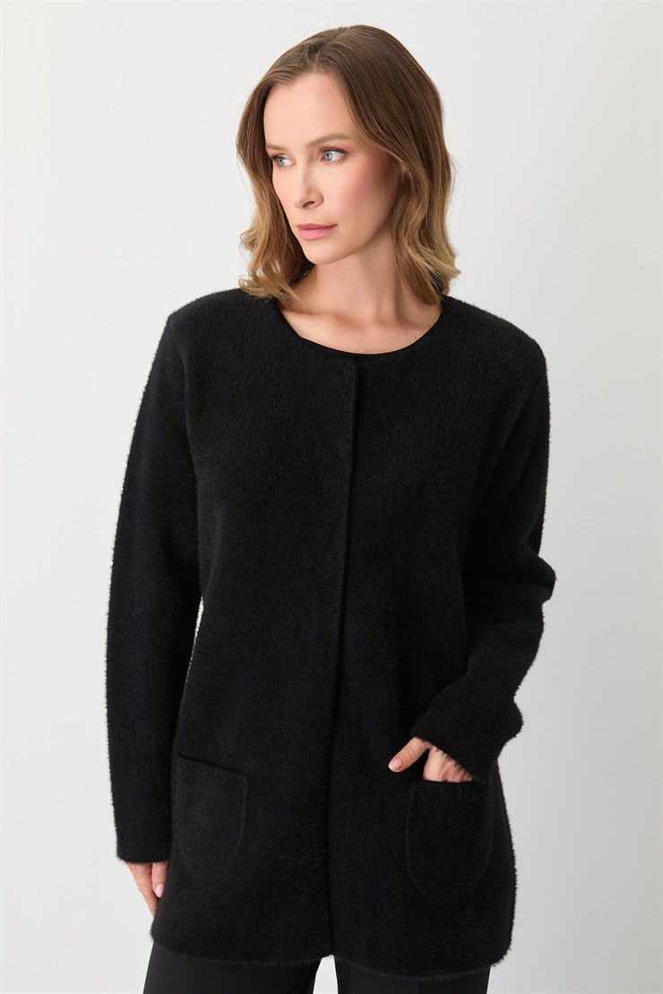 Mutlu Ertan Kadın Merow Hırka Siyah 20289