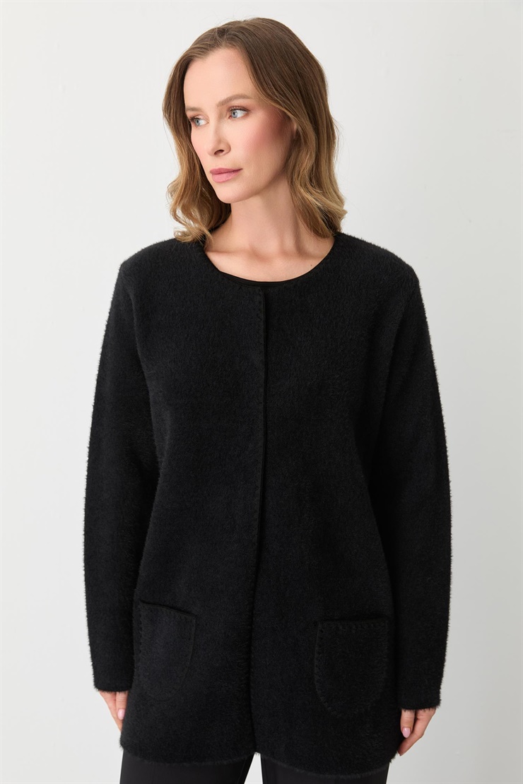 Mutlu Ertan Kadın Merow Hırka Siyah 20289