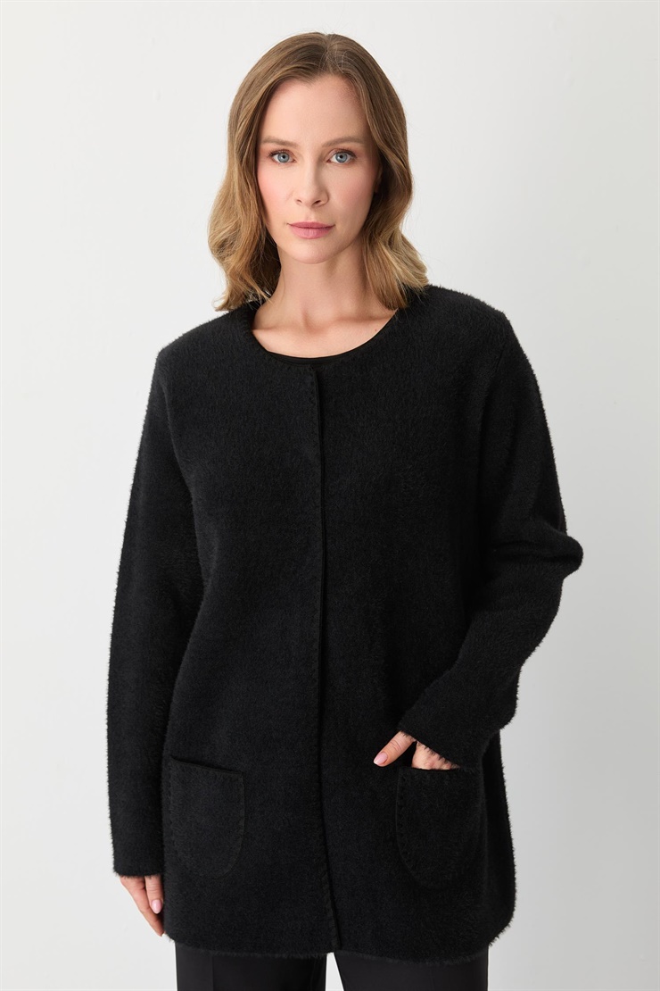 Mutlu Ertan Kadın Merow Hırka Siyah 20289