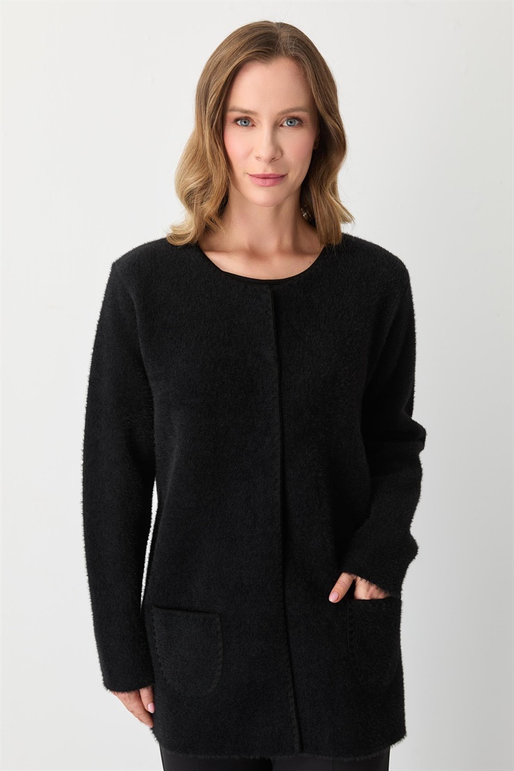 Mutlu Ertan Kadın Merow Hırka Siyah 20289