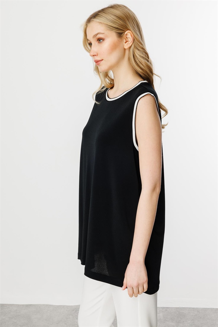 Mutlu Ertan Kadın Ribana Kombinli Atlet Siyah 30372