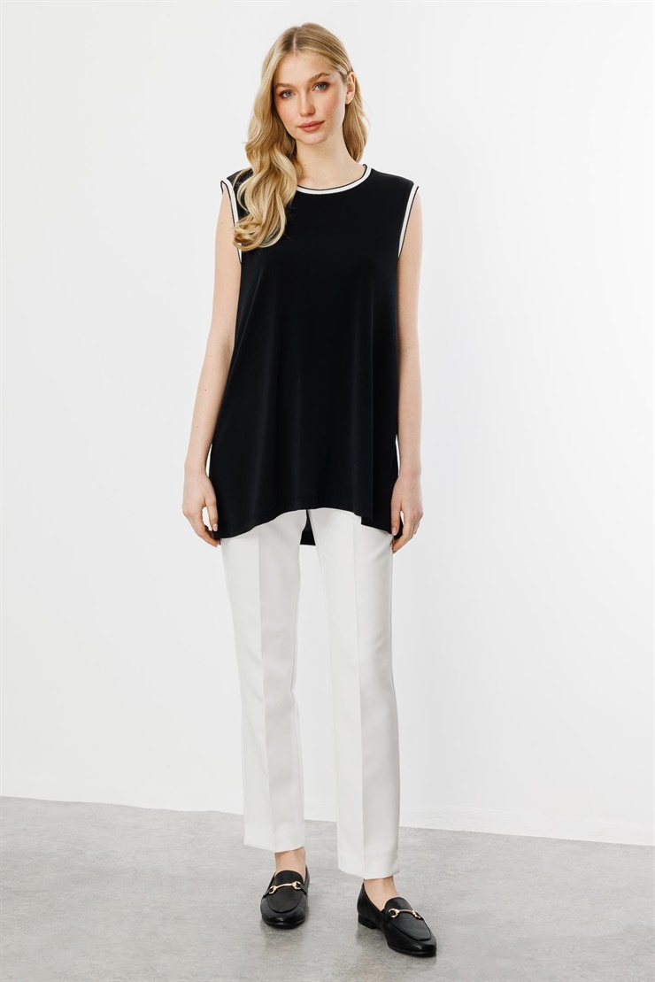 Mutlu Ertan Kadın Ribana Kombinli Atlet Siyah 30372