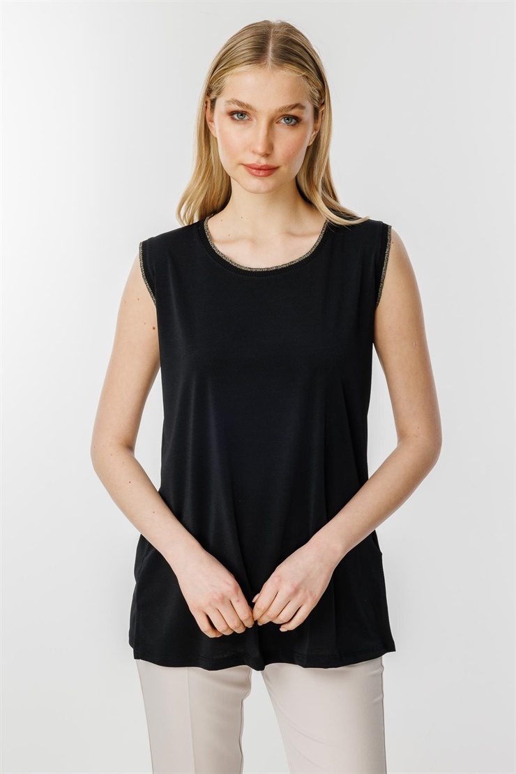 Mutlu Ertan Kadın Ribana Kombinli Basic Atlet Siyah 30337