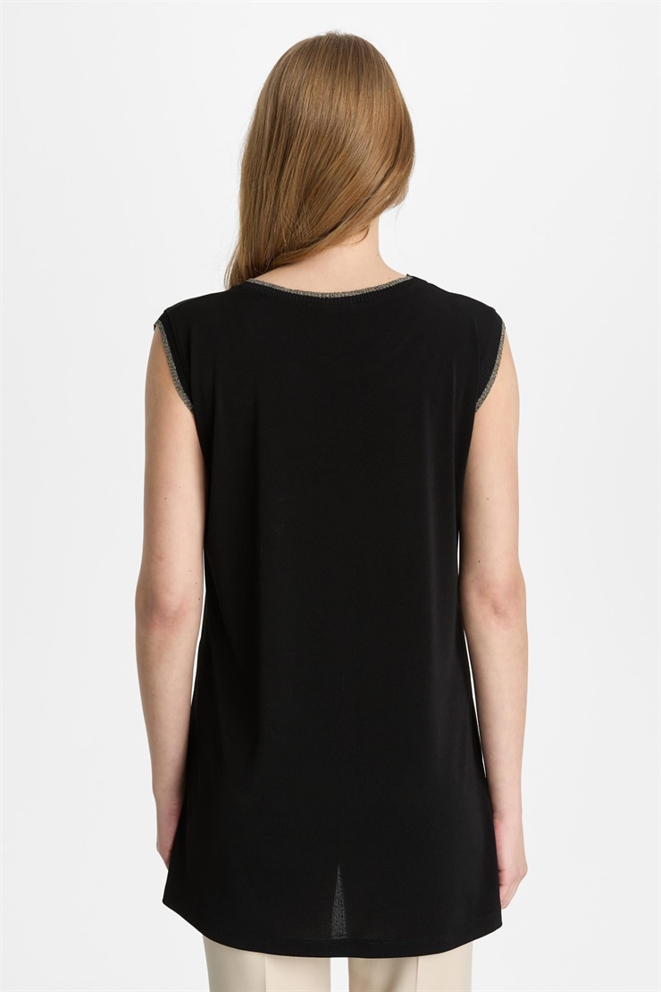 Mutlu Ertan Kadın Ribanalı Atlet Siyah-Gold 30449