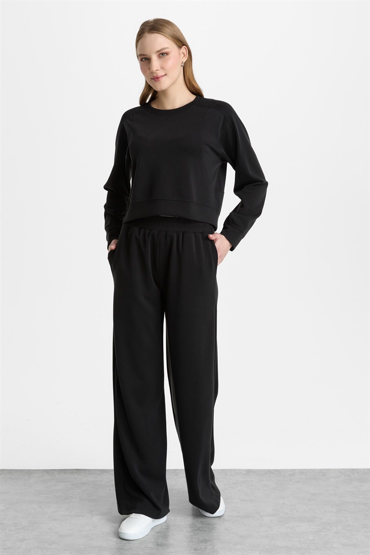 Mutlu Ertan Kadın Sıfır Yaka Bluz Siyah 30478