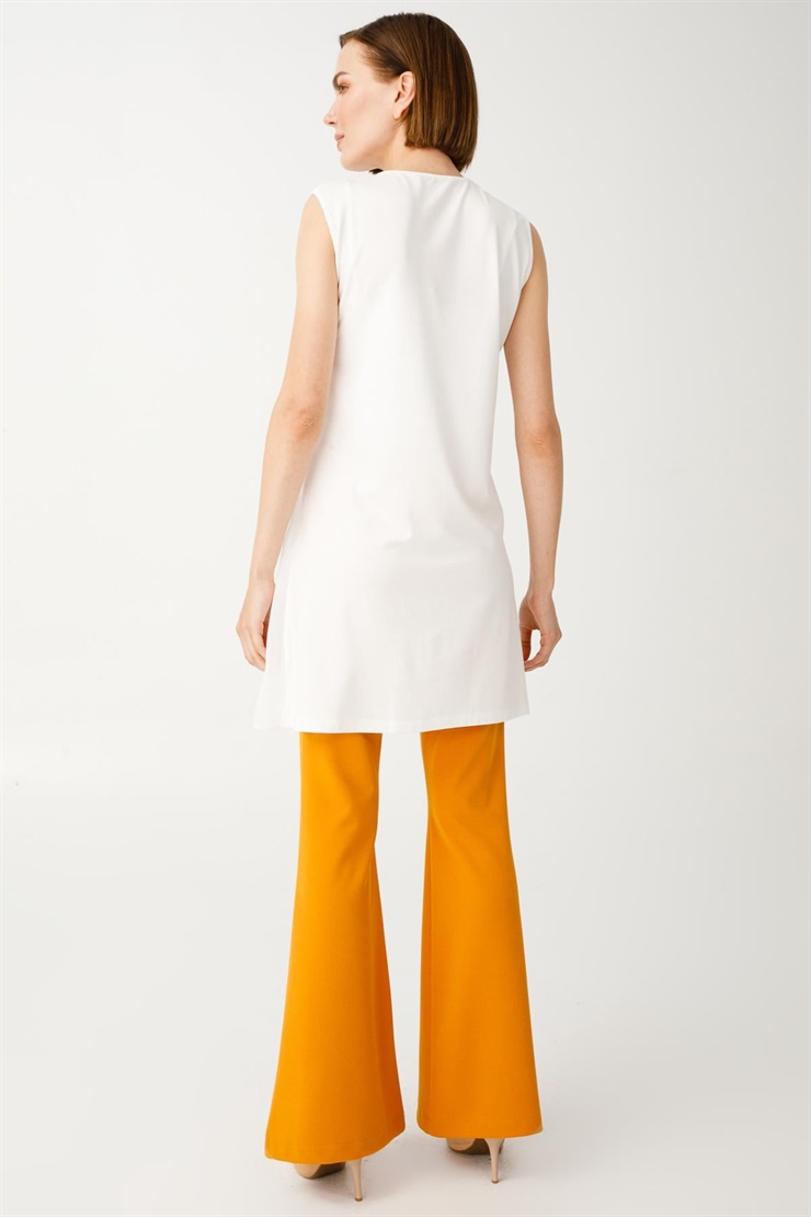 Mutlu Ertan Kadın Şifonlu Atlet Ekru 3500