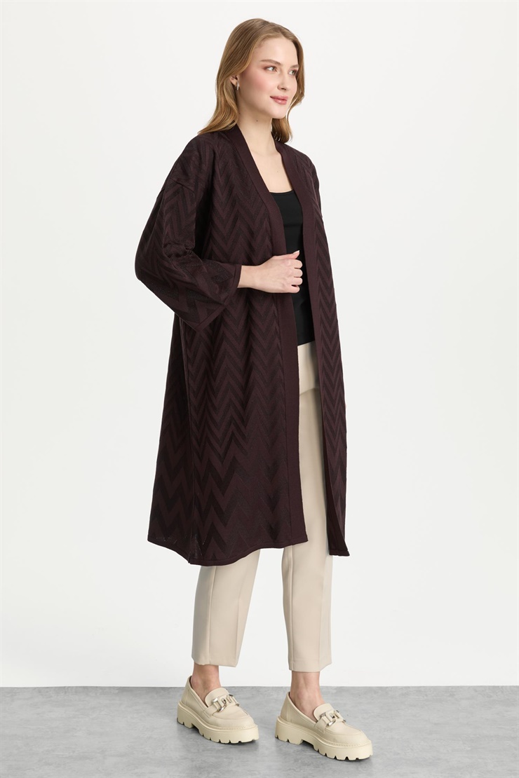 Mutlu Ertan Kadın Zigzag Simli Hırka Vino 20308