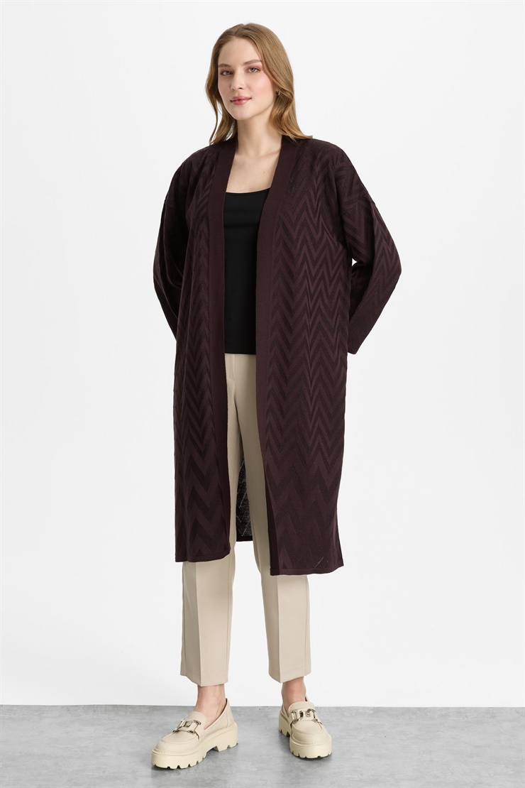 Mutlu Ertan Kadın Zigzag Simli Hırka Vino 20308