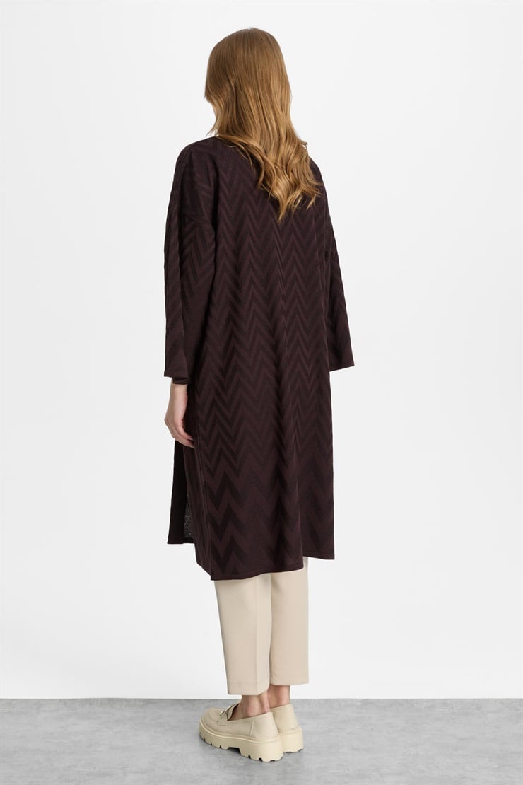 Mutlu Ertan Kadın Zigzag Simli Hırka Vino 20308