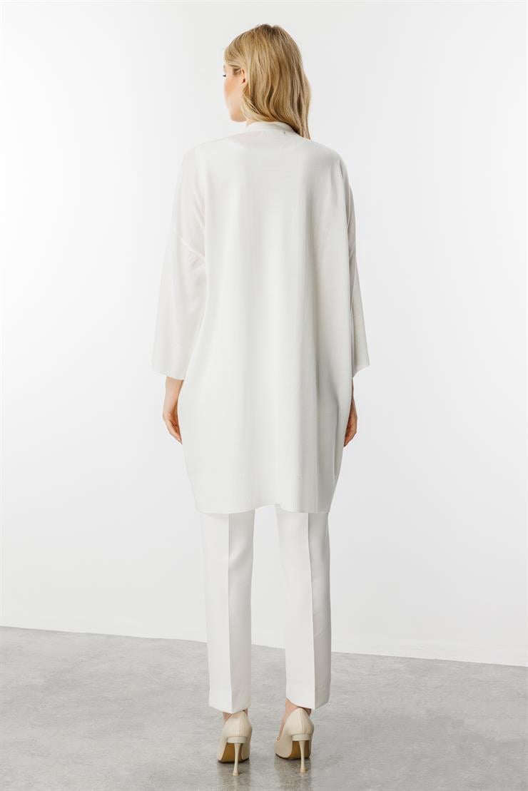 Nakışlı Truvakar Kol Hırka-EKRU