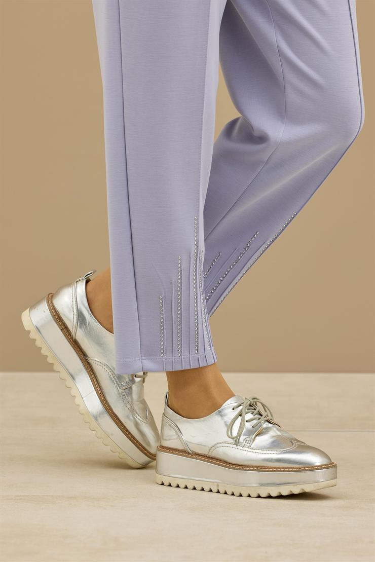 Nervürleri Metal Drop Süslemeli Takım MAVİ